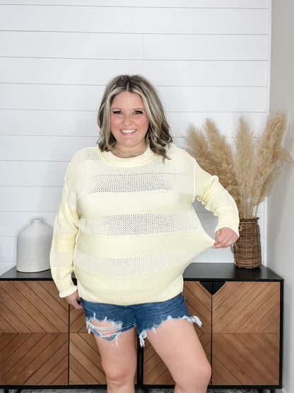 "Like Butter" Long Sleeve Hi Low Sweater