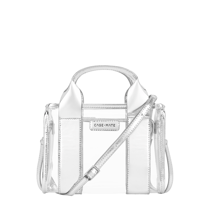 Case-Mate *LV Live* Stadium Tote w/ Strap - Silver Chrome/Clea