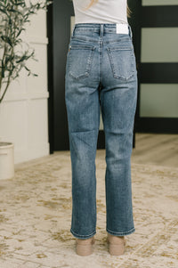 Judy Blue "Pratt" Rigid Magic High Waist Straight Jean in Everyday Indigo
