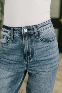 Judy Blue "Pratt" Rigid Magic High Waist Straight Jean in Everyday Indigo