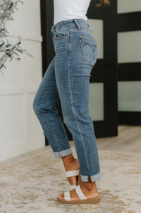 Judy Blue "Spunky" Classic Boyfriend Cuffed Jeans
