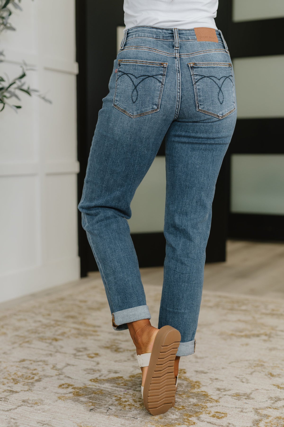 Judy Blue "Spunky" Classic Boyfriend Cuffed Jeans