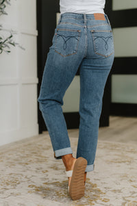 Judy Blue "Spunky" Classic Boyfriend Cuffed Jeans