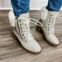 "Blink" By Very G Sparkle and Fur Lace Up Boots