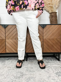 Judy Blue "Creme De La Creme" White Jogger