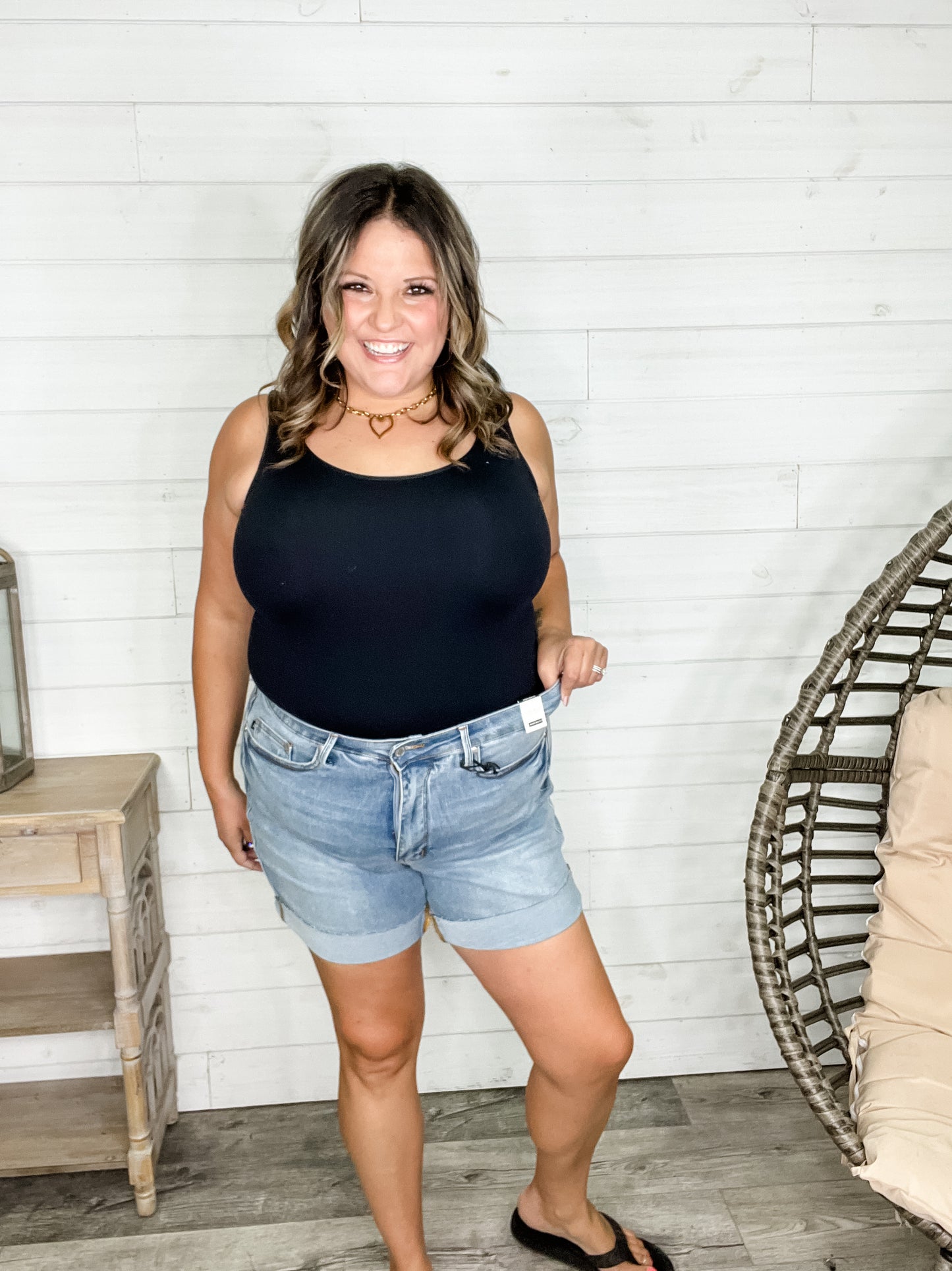 Judy Blue "Stone Cold" Cooling Tummy Control Shorts