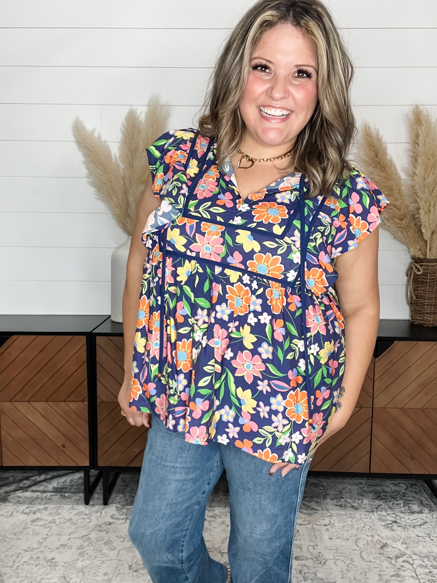 "Beck" Flutter Sleeve with Binding Yoke