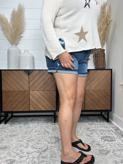 Judy Blue "She's Here" Shorts