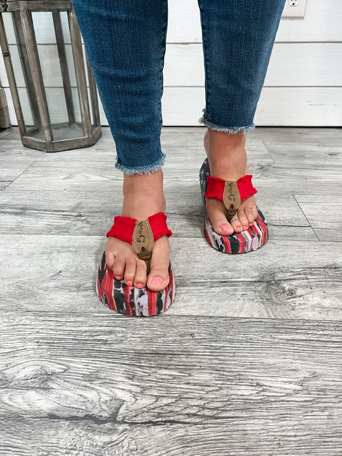 Gypsy Jazz Flip Flops (United Red)
