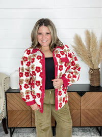 "Thornhill" Floral Sherpa Shacket