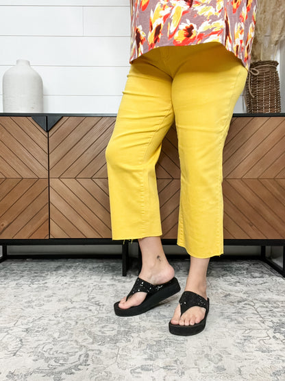 Judy Blue "You Are My Sunshine" Wide Leg Crops