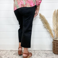 Judy Blue Tummy Control Black Wide Leg Crop