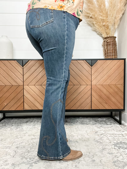 Judy Blue Stud Detail Flare