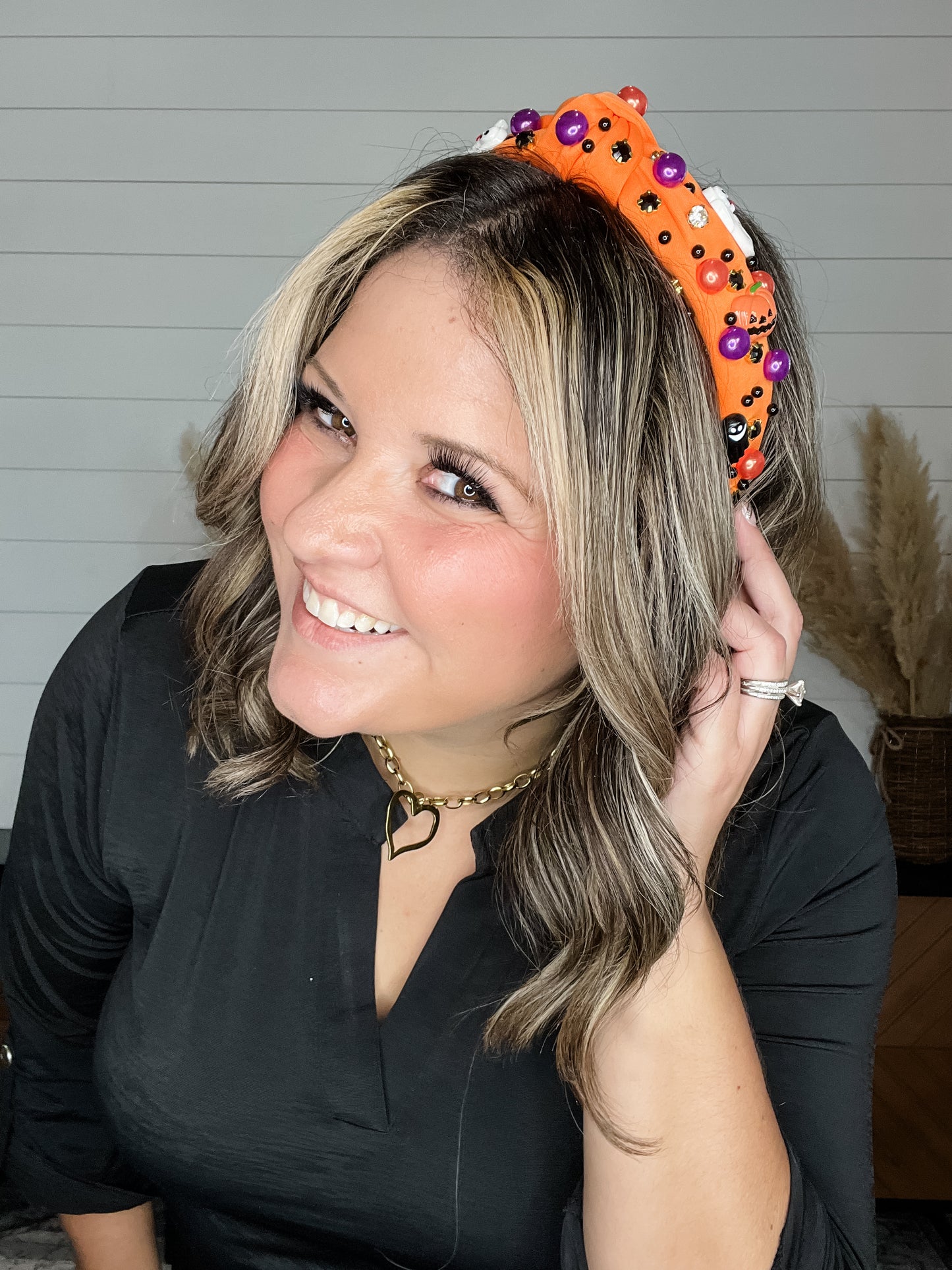Ghosts & Jack-O-Lanterns Knotted Headband