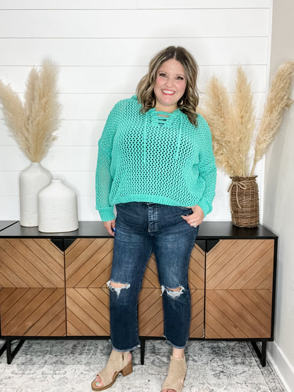 "Dylan" RFM Cropped Distressed Straight Leg