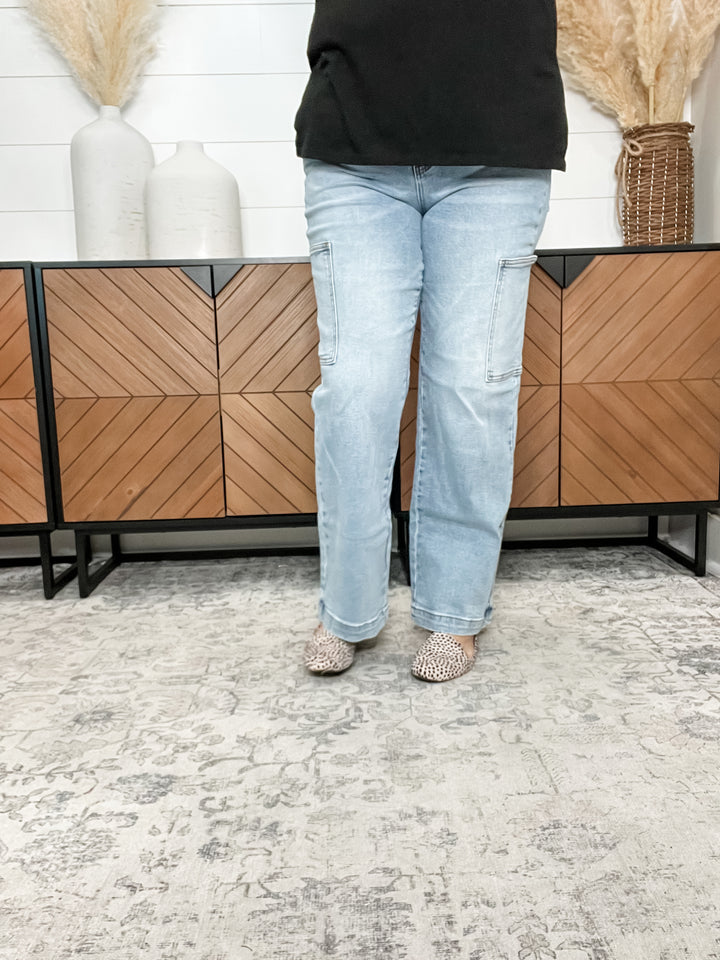 Judy Blue "Slight of Hand" Cargo Wide Leg