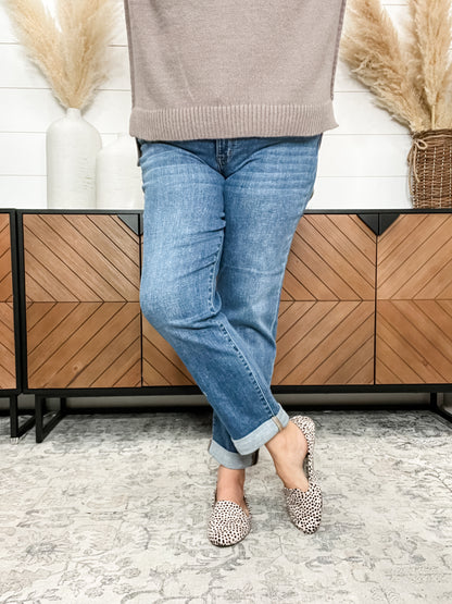 Judy Blue "Shiloh" Cuffed Boyfriend Jeans