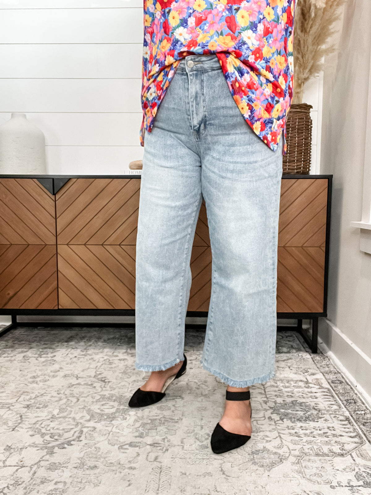 Mica Denim "Precious" Ankle Wide Leg Jeans