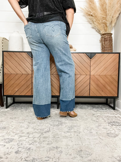 Judy Blue "Speak Up" Release Hem Column Jeans