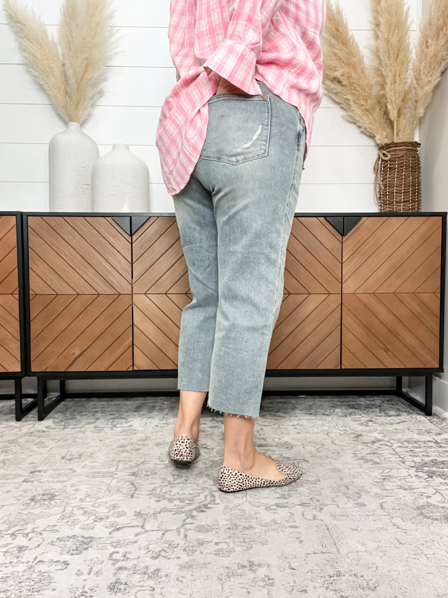Judy Blue "Smashing and Dashing" Tummy Control Wide Leg Crop