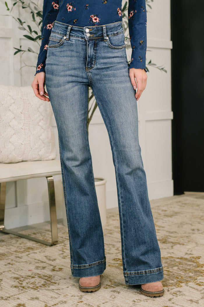 Judy Blue "Serenity" Double Button Tummy Control Flare
