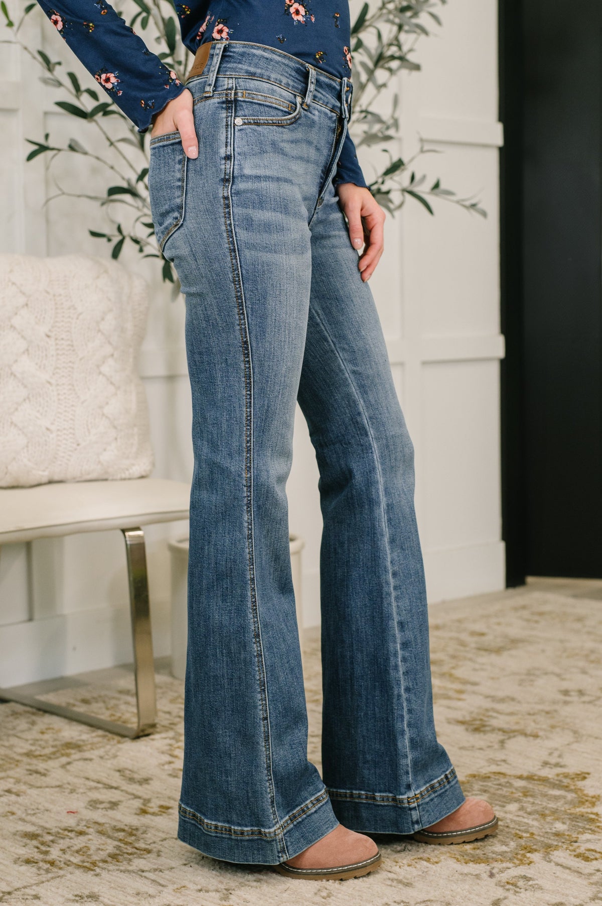 Judy Blue "Serenity" Double Button Tummy Control Flare
