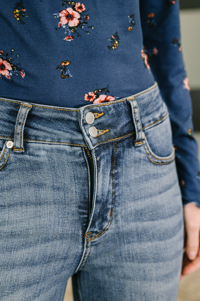 Judy Blue "Serenity" Double Button Tummy Control Flare