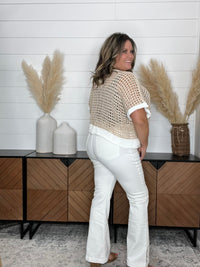 Judy Blue "Rebecca" White Side Slit Bootcut Jeans