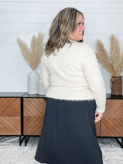 "Brilliant" Sweater with Rainbow Sequin Detail