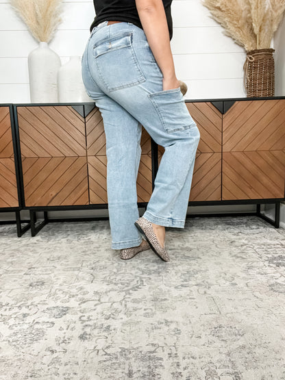 Judy Blue "Slight of Hand" Cargo Wide Leg