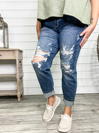 Judy Blue "Welcome to the Party" Boyfriend Jeans