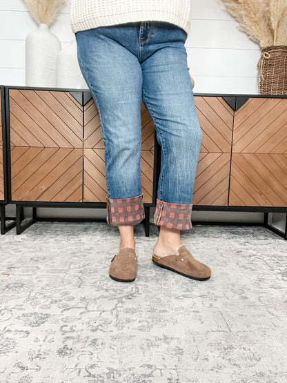 Judy Blue "Find The Buffalo" Cuff Straight Leg Jeans