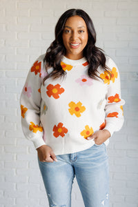 "Felicia" Fall Floral Long Sleeve Sweater