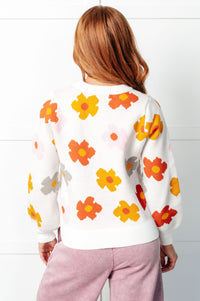 "Felicia" Fall Floral Long Sleeve Sweater