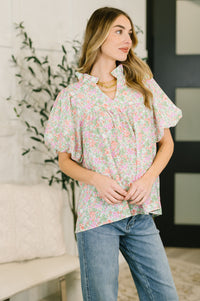 Haptics "Sweet Dreams" Poplin Neck Blouse