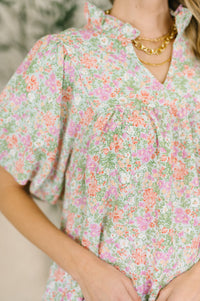 Haptics "Sweet Dreams" Poplin Neck Blouse