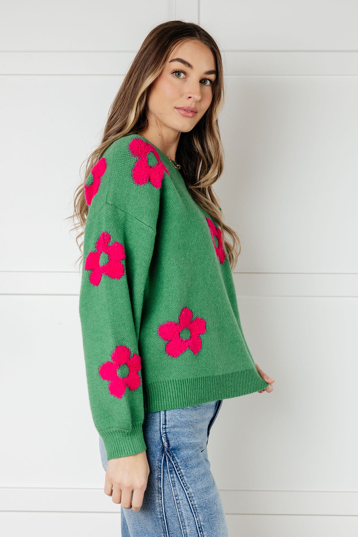 Bibi "Seasons Come" Floral Sweater