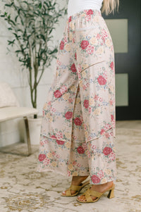 Haptics "Strut" Floral Wide Leg Pants With Pockets
