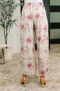 Haptics "Strut" Floral Wide Leg Pants With Pockets