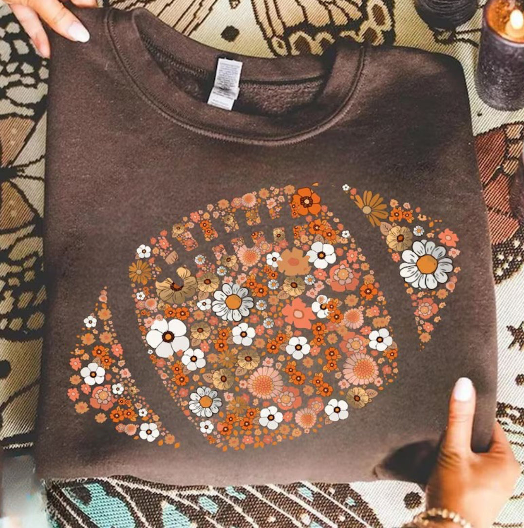 JOCOink Floral vintage football - view 2 | Lola Monroe Boutique