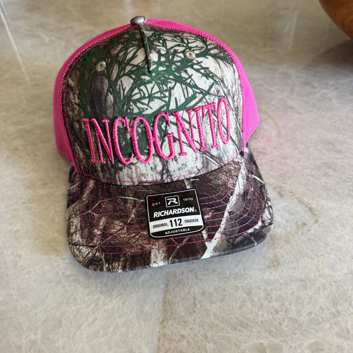 Incognito embroidered hat