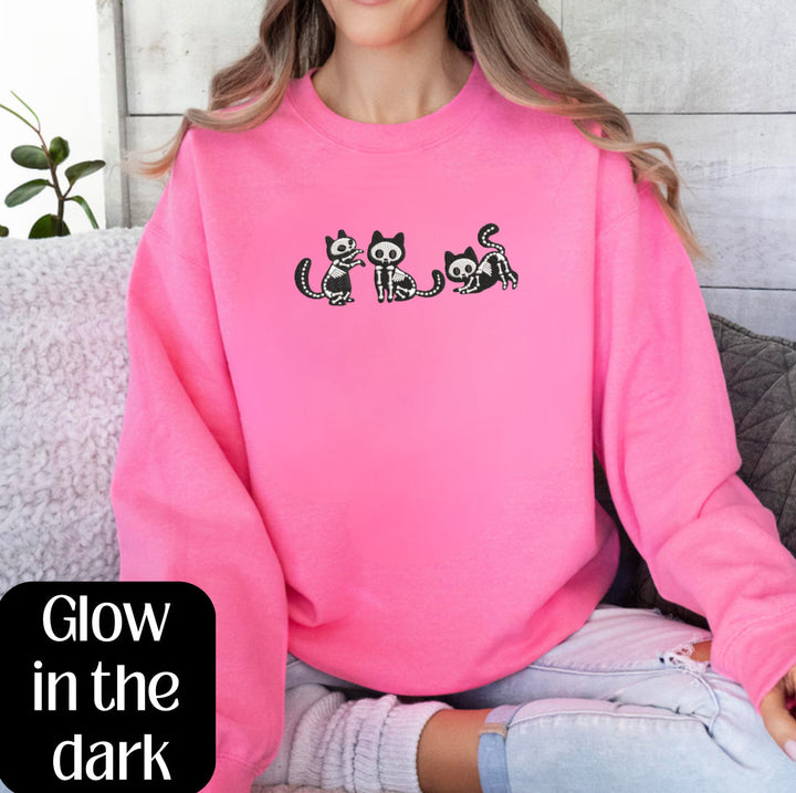 Glow in the dark skeleton cats