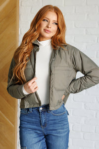 "Jones" Olive Puffer Jacket