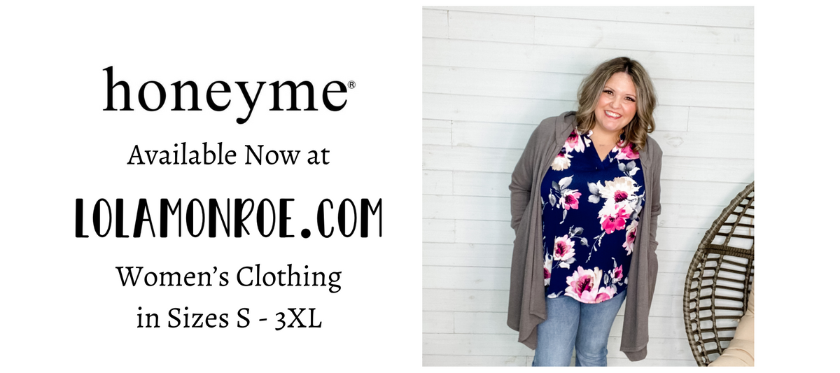 Honeyme Brand Clothing for Women Available at Lola Monroe Boutique Sizes S - 3XL | Honey Me Apparel 