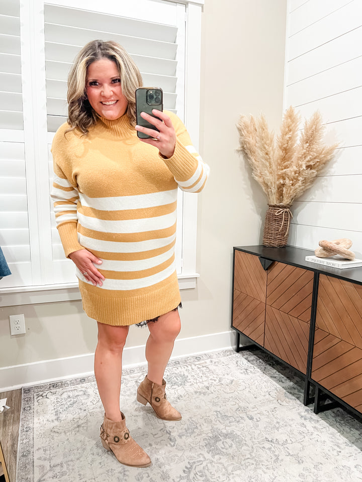 "Shell Shocked" Turtle Neck Sweater Dress / Tunic