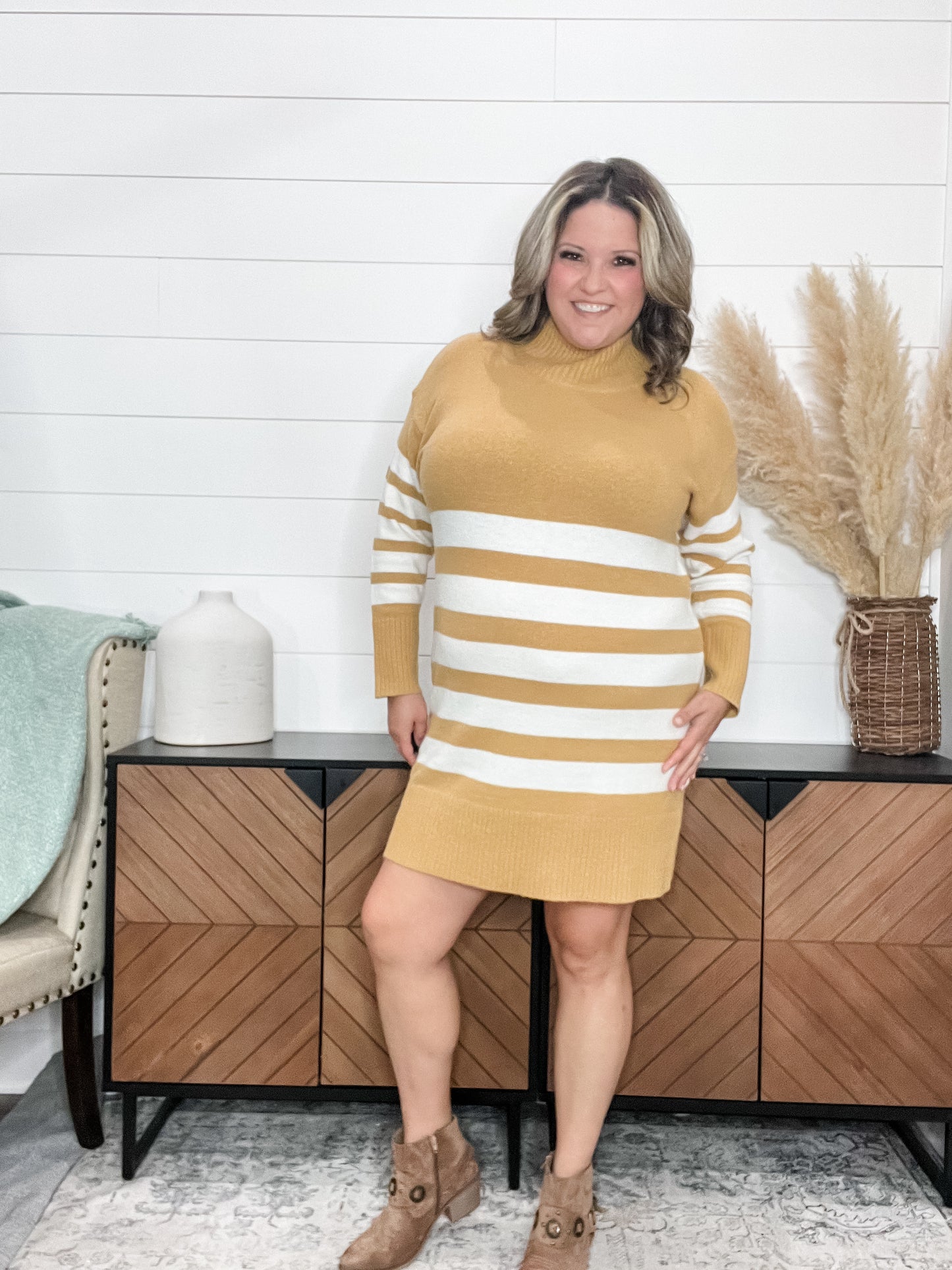"Shell Shocked" Turtle Neck Sweater Dress / Tunic