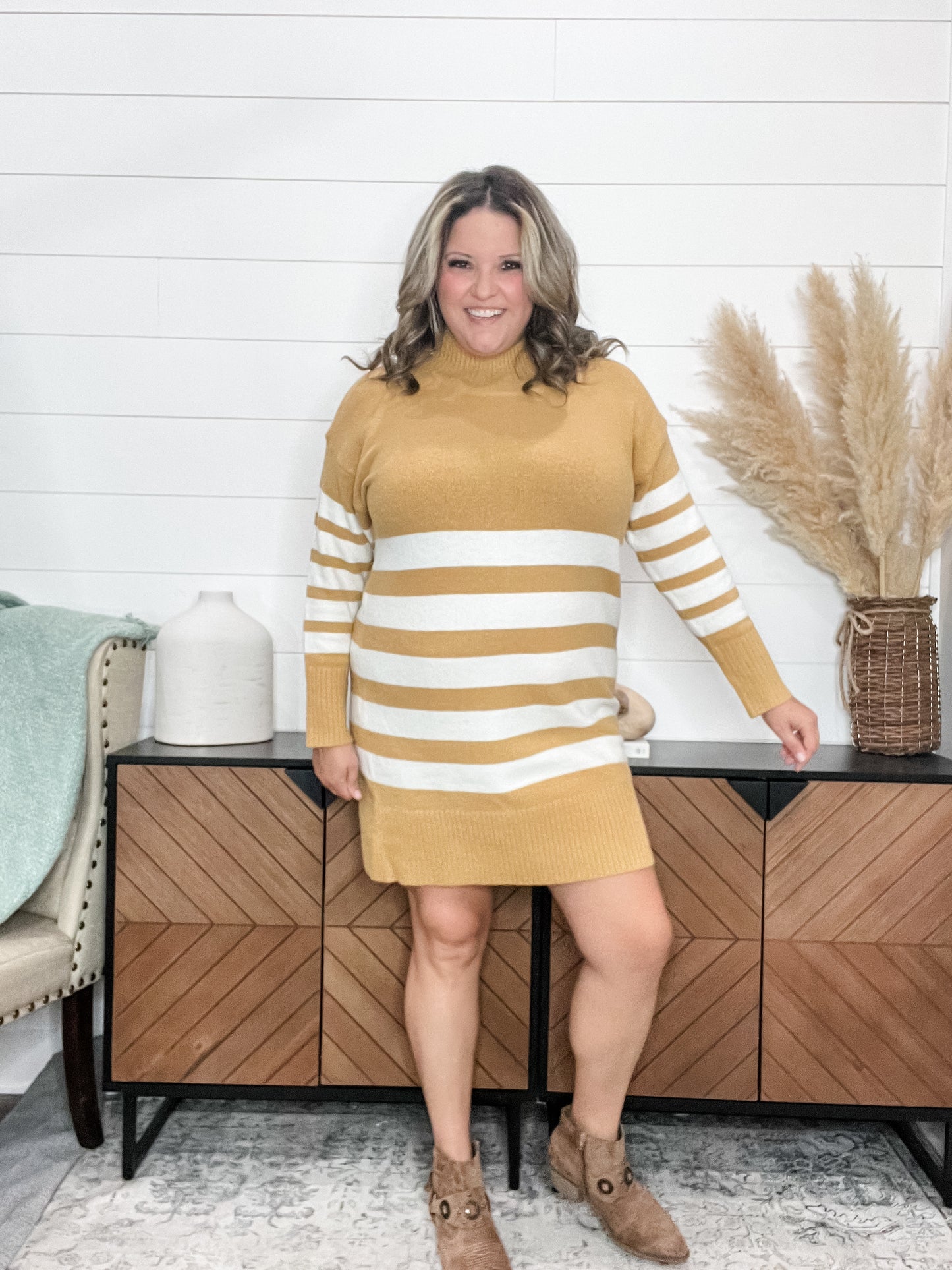 "Shell Shocked" Turtle Neck Sweater Dress / Tunic