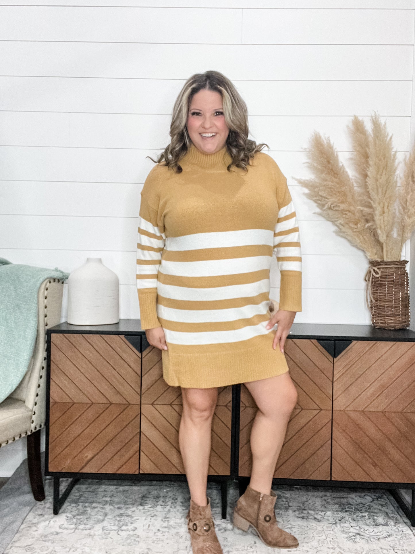 "Shell Shocked" Turtle Neck Sweater Dress / Tunic