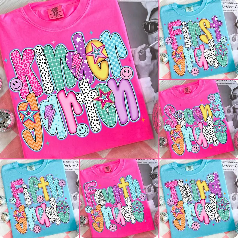 JOCO ink Polka dot preppy back to school, neon pink, lagoon blue | Lola Monroe Boutique