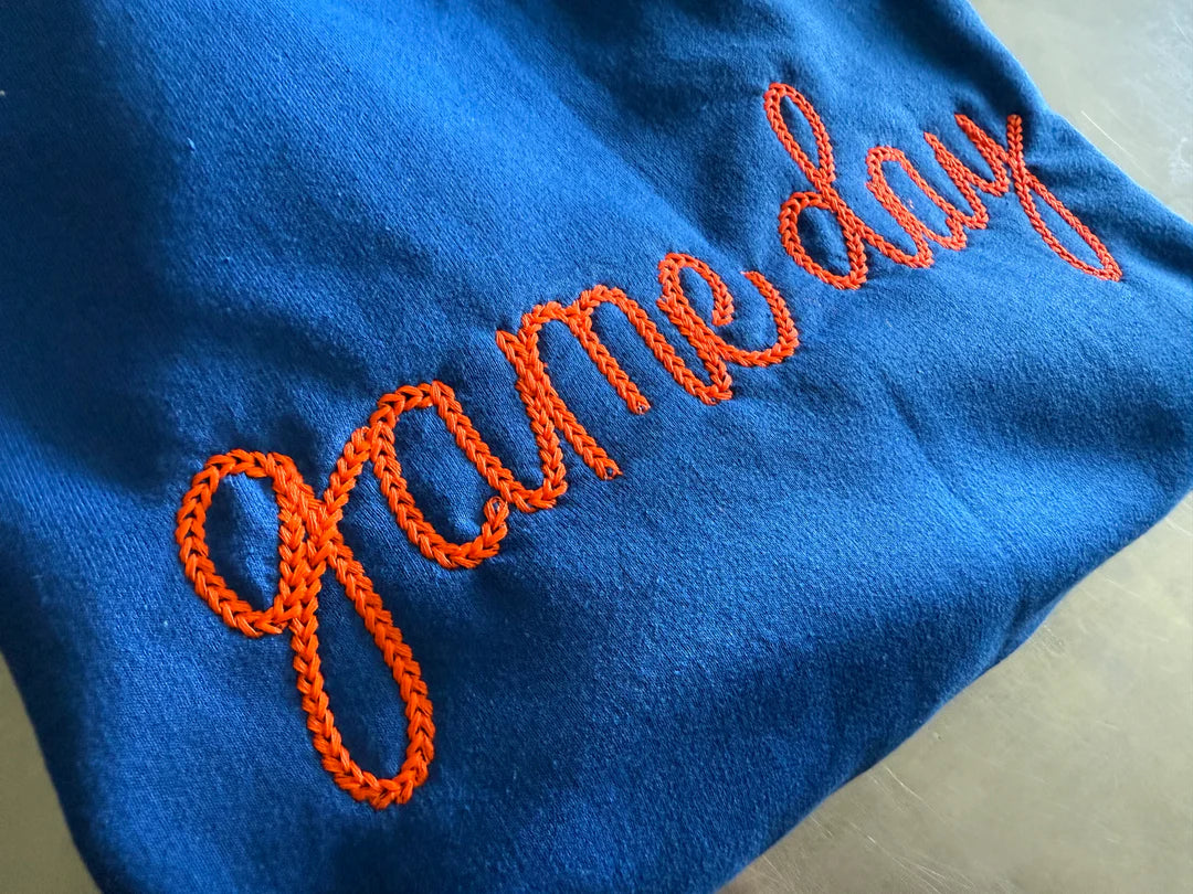Retro CUSTOM Hand stitch Chain Embroidery